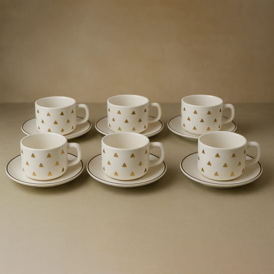Porcelain Cup Set - 6 Pieces